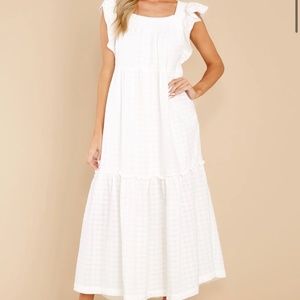White maxi dress